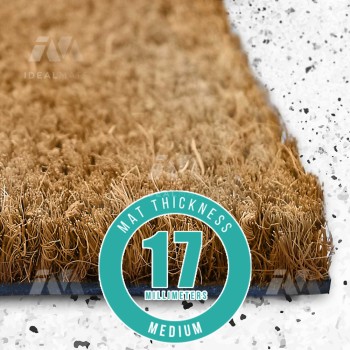 Coir Mat Natural, Custom Sizes - Medium (17mm)
