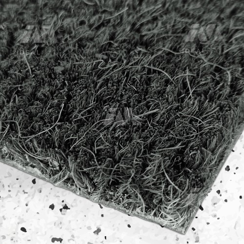 Grey Coir Doormat / Made to Measure (17mm)